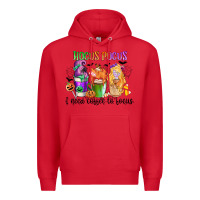 Red hocus pocus i need coffee to focus Premium Hoodie - CowGirlArtShop