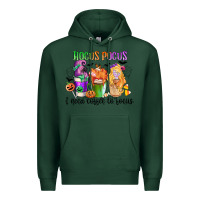 Sports Green hocus pocus i need coffee to focus Premium Hoodie - CowGirlArtShop
