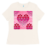 Bone valentines day hearts seamless pattern Ladies Tee - BundleAndBundleShop