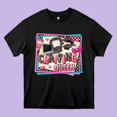 Crafting Queen Heavy Core Tee Designed By Adodesignshop