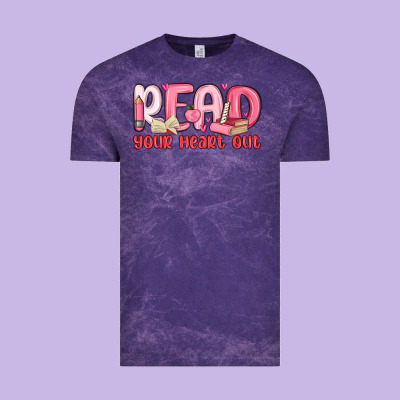Read Your Heart Out Vintage Tee Designed By Maliassmallbusiness