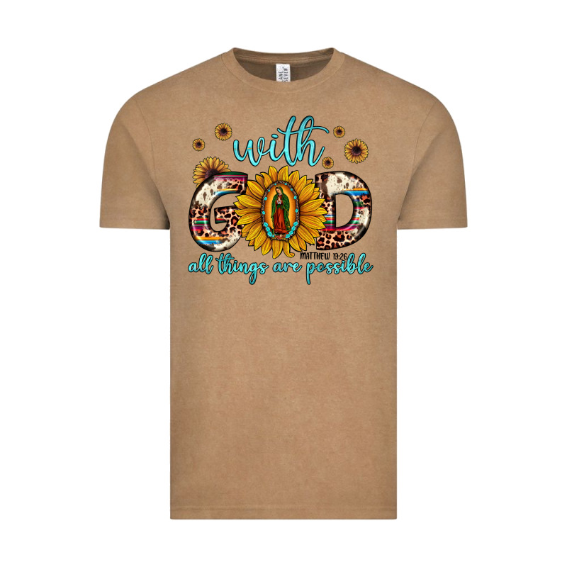 With God All Things Are Possible Matthew 19 26 Vintage Tee by JahusDesignShop | Teevron