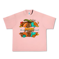 Salmon Thankful grateful blessed mini pumpkin Urban Heavy Tee - NancyCooperArtShop