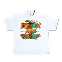 White Thankful grateful blessed mini pumpkin Urban Heavy Tee - NancyCooperArtShop
