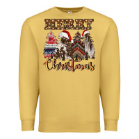 Antique Gold merry christmas trees Premium Sweatshirt - CowGirlArtShop