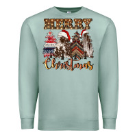 Seafoam merry christmas trees Premium Sweatshirt - CowGirlArtShop