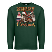 Sports Green merry christmas trees Premium Sweatshirt - CowGirlArtShop