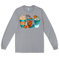 Heather Grey basketball coffee cups bbs Long Sleeve Tee - BundleAndBundleShop