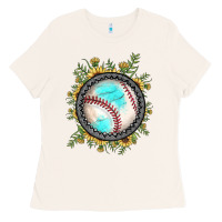 Bone baseball gemstone sunflower Ladies Tee - JahusDesignShop