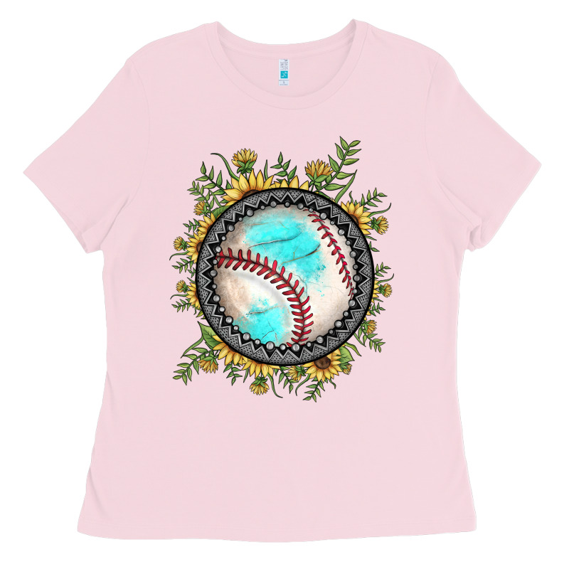 Baseball Gemstone Sunflower Ladies Tee by JahusDesignShop | Teevron
