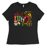 Black school lunch lady Ladies Tee - AdoDesignShop