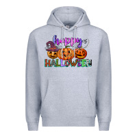 Heather Grey happy halloween Premium Hoodie - CowGirlArtShop