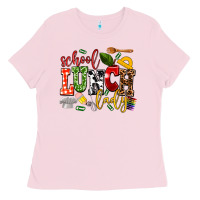 Bubblegum Pink school lunch lady Ladies Tee - AdoDesignShop