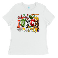 White school lunch lady Ladies Tee - AdoDesignShop