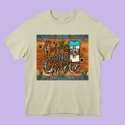 Coffee And Grace Heavy Core Tee Designed By Jahusdesignshop
