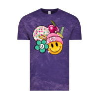 Cloud Purple smiley face and school elementary Vintage Tee - MaliasSmallBusiness