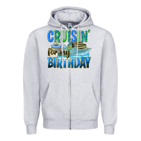Heather Grey cruisin' for my birthday Zipper Hoodie - texasbilliewilder