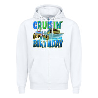 White cruisin' for my birthday Zipper Hoodie - texasbilliewilder