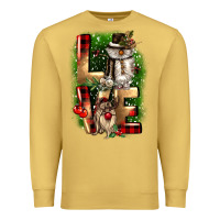 Antique Gold love snowman gnome Premium Sweatshirt - CowGirlArtShop