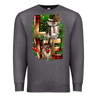 Charcoal Heather love snowman gnome Premium Sweatshirt - CowGirlArtShop