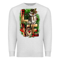 Oatmeal Heather love snowman gnome Premium Sweatshirt - CowGirlArtShop
