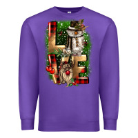 Purple love snowman gnome Premium Sweatshirt - CowGirlArtShop