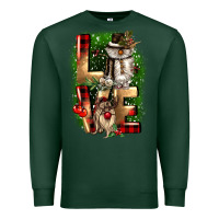 Sports Green love snowman gnome Premium Sweatshirt - CowGirlArtShop