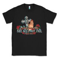 Black she will not fail psalm christian cross pray Classic Tee - NancyCooperArtShop