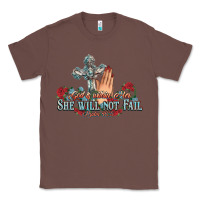 Chestnut she will not fail psalm christian cross pray Classic Tee - NancyCooperArtShop