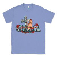 Colony Blue she will not fail psalm christian cross pray Classic Tee - NancyCooperArtShop