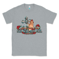 Heather Grey she will not fail psalm christian cross pray Classic Tee - NancyCooperArtShop