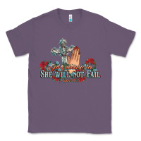 Lavender she will not fail psalm christian cross pray Classic Tee - NancyCooperArtShop