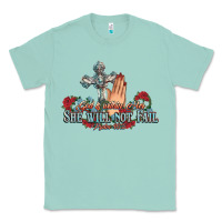 Seafoam she will not fail psalm christian cross pray Classic Tee - NancyCooperArtShop