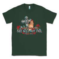 Sports Green she will not fail psalm christian cross pray Classic Tee - NancyCooperArtShop