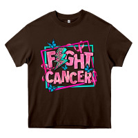 Chocolate Brown fight cancer Heavy Core Tee - AdoDesignShop