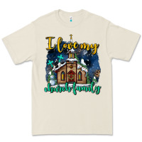 Christmas Church And Snow   ı Love My Church Family Premium Tee | Teevron