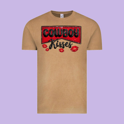 Cowboy Kisses Vintage Tee Designed By Maliassmallbusiness