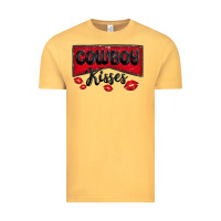 Vintage Mustard cowboy kisses Vintage Tee - MaliasSmallBusiness