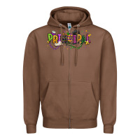 Chestnut mardi gras principal Zipper Hoodie - texasbilliewilder