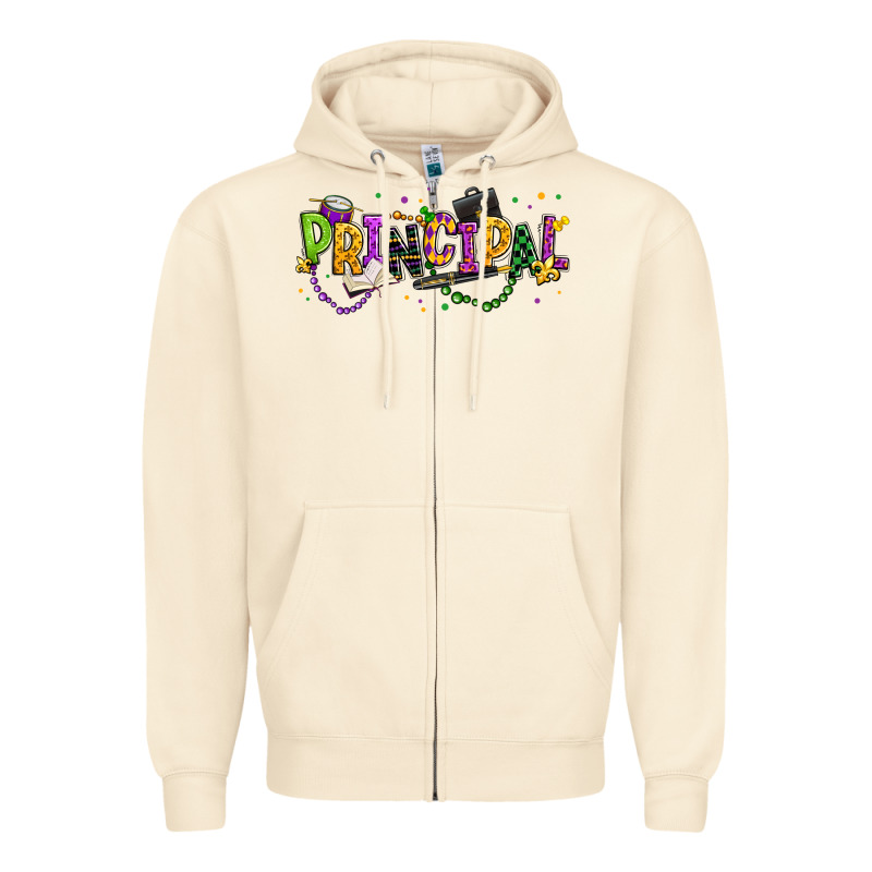Mardi Gras Principal Zipper Hoodie by texasbilliewilder | Teevron