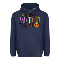 Navy resting witch face Heavyweight Hoodie - CowGirlArtShop