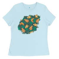 Baby Blue christmas gingerbread cookies patch Ladies Tee - BundleAndBundleShop