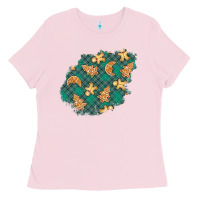 Bubblegum Pink christmas gingerbread cookies patch Ladies Tee - BundleAndBundleShop
