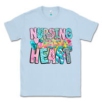 Dusty Blue Nursing is a work of heart Classic Tee - CowhideDigitalArt
