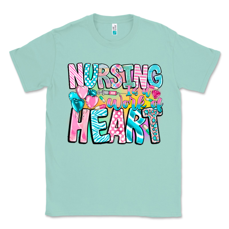 Nursing Is A Work Of Heart Classic Tee by CowhideDigitalArt | Teevron