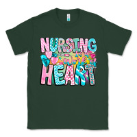 Sports Green Nursing is a work of heart Classic Tee - CowhideDigitalArt