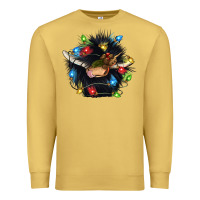 Antique Gold christmas black angus gnome Premium Sweatshirt - CowGirlArtShop