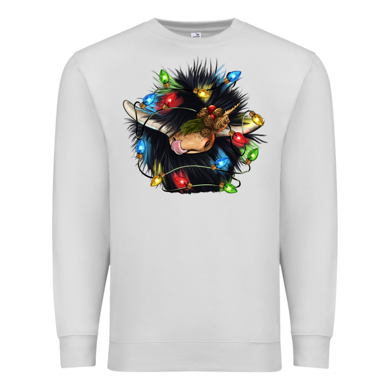 Christmas Black Angus Gnome Premium Sweatshirt by CowGirlArtShop | Teevron