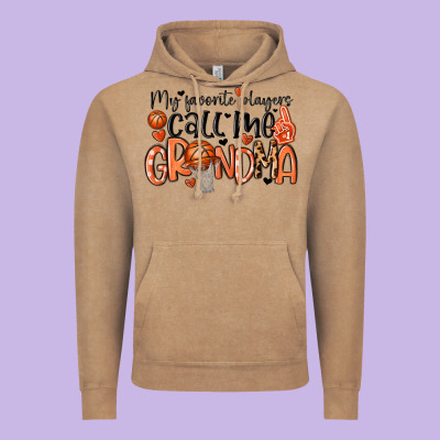 My Favorite Players Call Me Grandma Vintage Hoodie Designed By Maliassmallbusiness