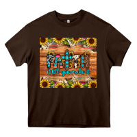 Chocolate Brown faith it till you make it Heavy Core Tee - JahusDesignShop